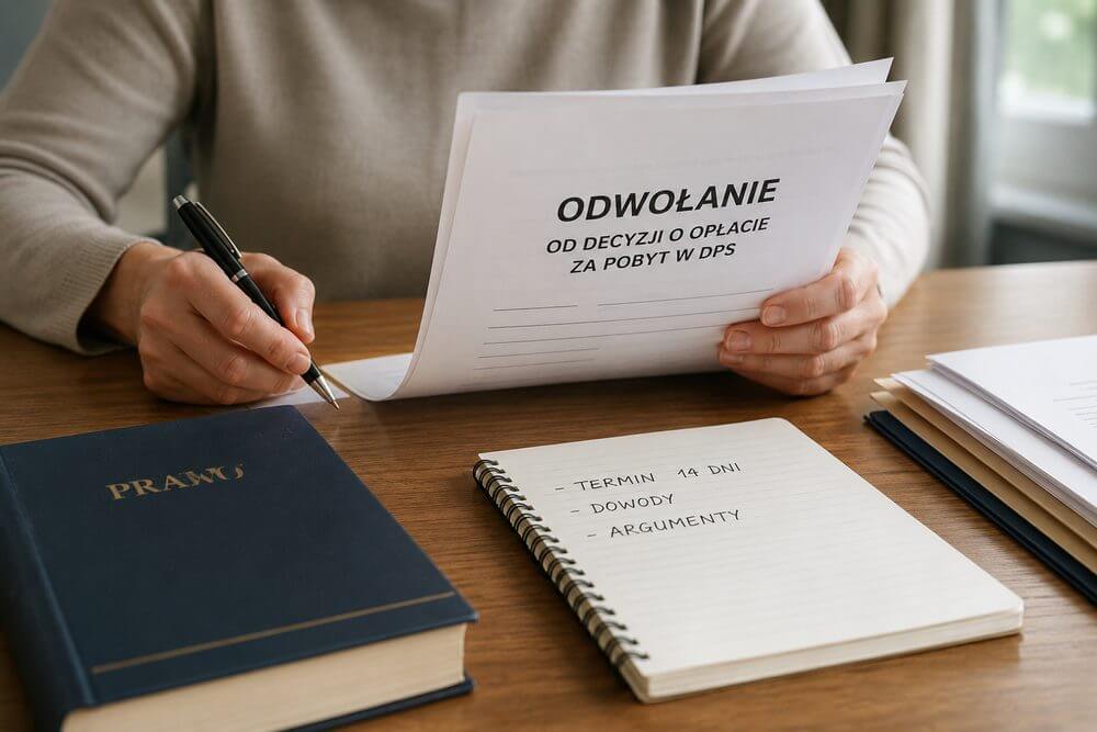 Odwołanie od decyzji o opłacie za DPS – terminy, dowody i argumenty